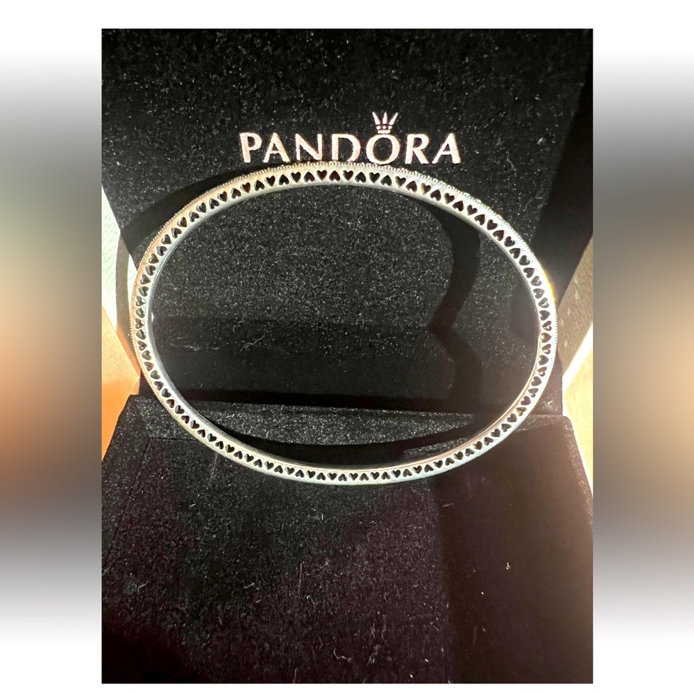 Authentic Pandora pave crystals bracelet/ bangle.